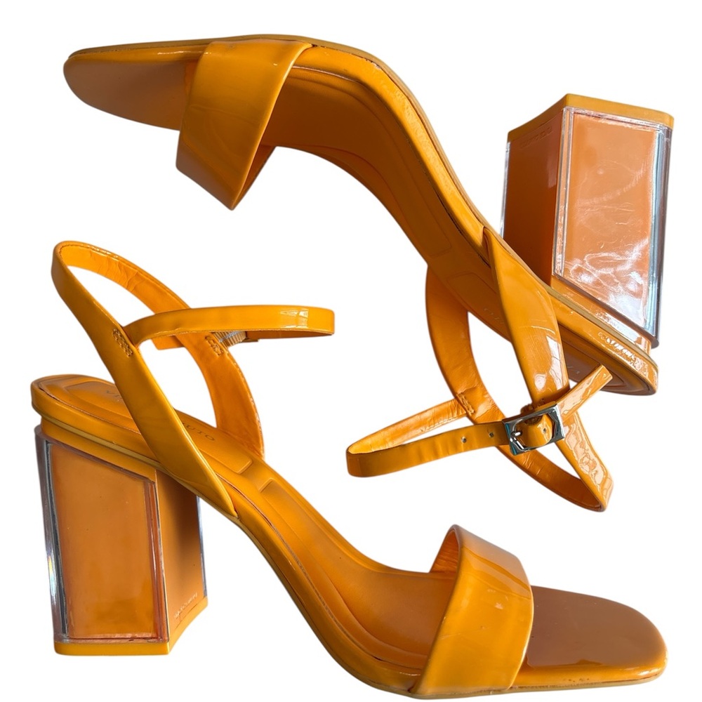 Vince Camuto Orange Block Heel Sandals